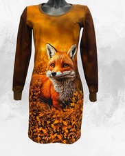 Dámské mikino-šaty,podzimní liška